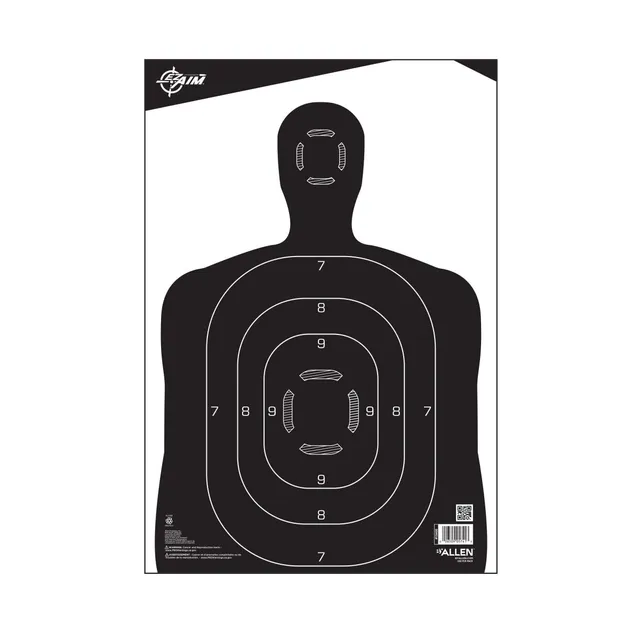 Allen EZ Aim Silhouette Schießscheiben Papier 100er schwarz