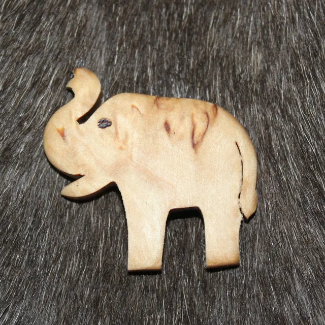 Wood Jewel Elephant Magnet Birke Kühlschrank