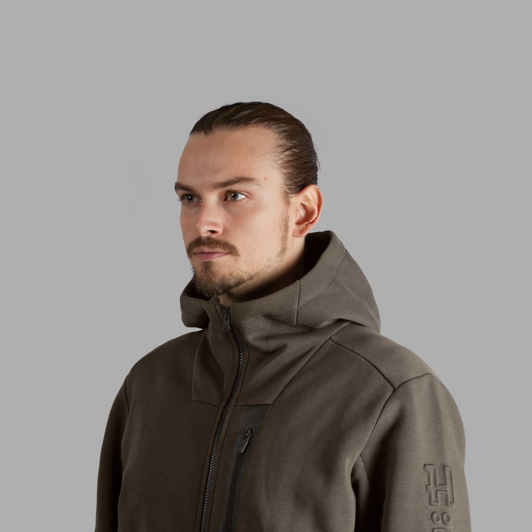 Härkila Hoodie Zip-Hoodie Grau Stretch eng