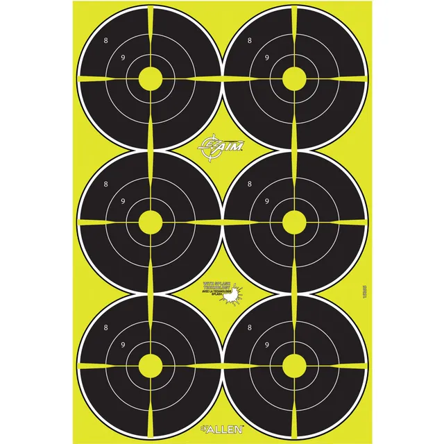 Allen Splash Reactive Bullseye Zielscheiben 6er Schwarz reaktiv