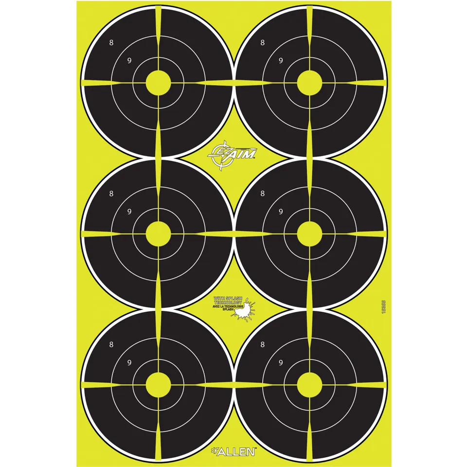 Allen Splash Reactive Bullseye Zielscheiben 6er Schwarz reaktiv