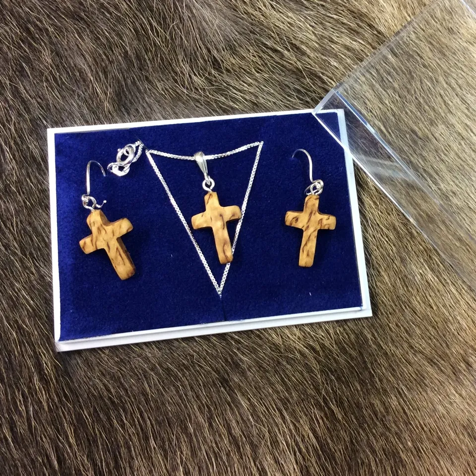 Wood Jewel 235S Kreuz Schmuckset Maserbirke