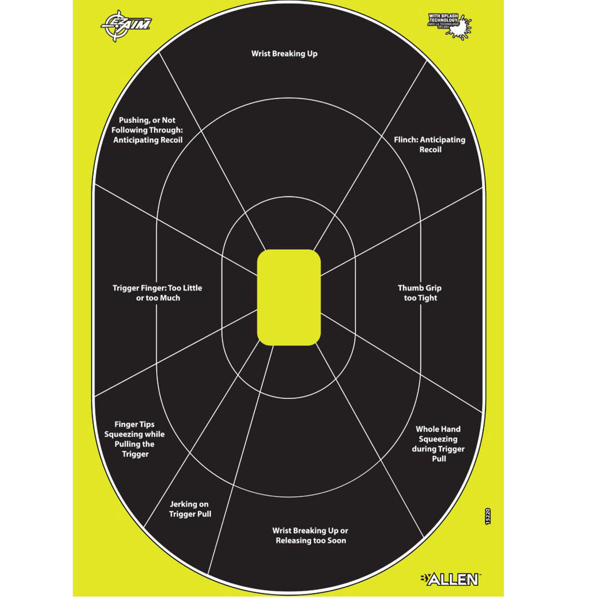 Allen Handgun Trainer Papierscheibe 30er-Pack Kurzwaffe